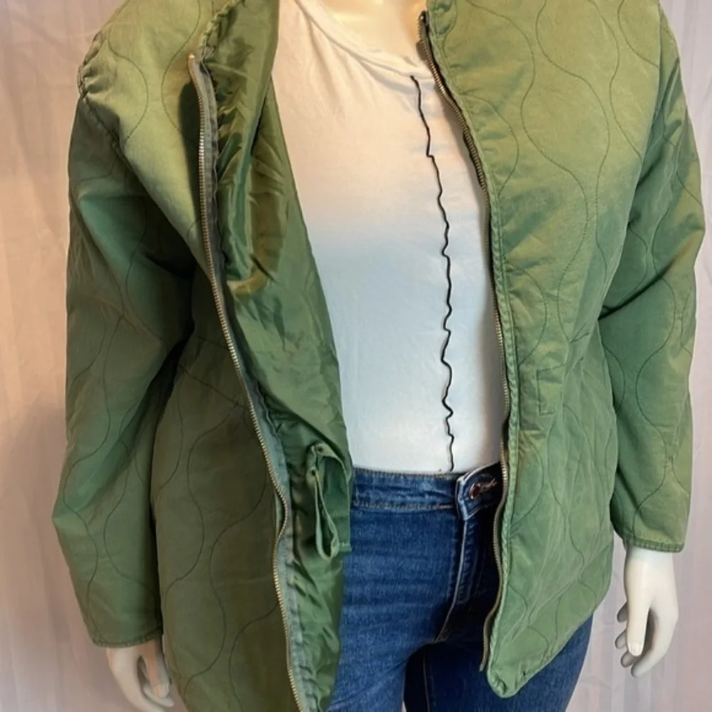 UNIVERSAL THREAD Soft Corduroy Zip Up Green Jacket‎ XXL Patch Pocket